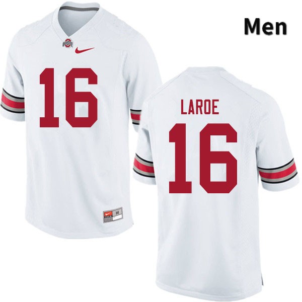 Ohio State Buckeyes Jagger LaRoe Men's #16 White Authentic Stitched College Football Jersey